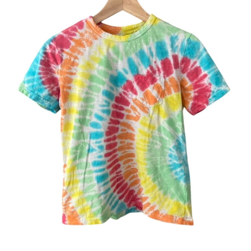 Primary Rainbow Tie Dye Pocket Tee 14